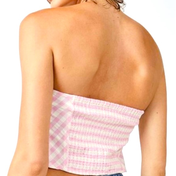Free People Leilani Gingham Tube Top - Picture 2 of 2